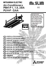 Mitsubishi Electric Mr. SLIM PMH-P 1.6BA Series Installation Manual предпросмотр