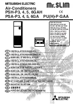 Предварительный просмотр 1 страницы Mitsubishi Electric Mr. SLIM PSA-4GA Series Installation Manual