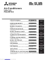 Предварительный просмотр 1 страницы Mitsubishi Electric Mr. SLIM PSA-RP-KA Operation Manual