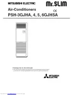 Предварительный просмотр 1 страницы Mitsubishi Electric Mr.Slim PSH-3GJHA User Manual