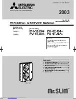 Mitsubishi Electric Mr. Slim PU-5TJSA1 Technical & Service Manual предпросмотр