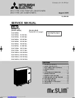 Mitsubishi Electric Mr.Slim PU-P100VGAA Service Manual предпросмотр