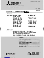 Mitsubishi Electric Mr.Slim PU-P100VGAA Technical Data Book предпросмотр