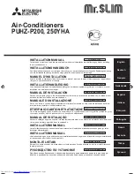 Preview for 1 page of Mitsubishi Electric Mr.Slim PUHZ-P250YHA Installation Manual