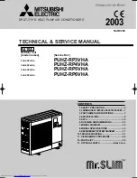 Предварительный просмотр 1 страницы Mitsubishi Electric Mr.SLIM PUHZ-RP6VHA Technical & Service Manual