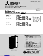 Предварительный просмотр 1 страницы Mitsubishi Electric Mr.SLIM PUY-A42NHA5 Service Manual