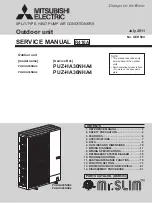 Mitsubishi Electric Mr.Slim PUZ-HA30NHA2 Service Manual предпросмотр