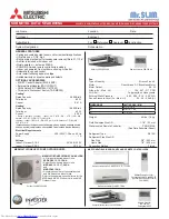 Mitsubishi Electric Mr. SLim SEZ-KD09NA Specifications preview