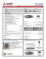 Preview for 1 page of Mitsubishi Electric Mr. SLim SEZ-KD18NA Specifications