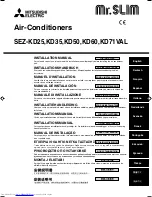 Mitsubishi Electric Mr. Slim SEZ-KD25VA Installation Manual предпросмотр