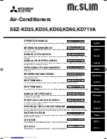 Предварительный просмотр 1 страницы Mitsubishi Electric Mr. Slim SEZ-KD25VA Operation Manual