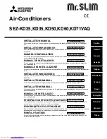 Mitsubishi Electric MR. Slim SEZ-KD25VAQ Installation Manual предпросмотр