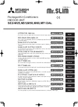 Предварительный просмотр 1 страницы Mitsubishi Electric Mr.Slim SEZ-M25 Operation Manual