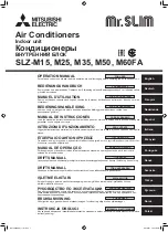 Предварительный просмотр 1 страницы Mitsubishi Electric Mr. SLIM SLZ-M FA Series Operation Manual