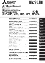 Mitsubishi Electric Mr. Slim SLZ-M15 Operation Manual предпросмотр