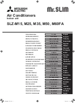 Mitsubishi Electric Mr. Slim SLZ-M15 Operation Manual предпросмотр