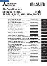 Предварительный просмотр 1 страницы Mitsubishi Electric Mr.SLIM SLZ-M15FA Installation Manual