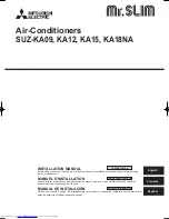 Предварительный просмотр 1 страницы Mitsubishi Electric Mr.SLIM SUZ-KA09NA Installation Manual