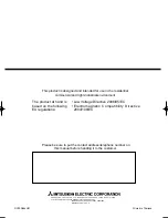 Preview for 8 page of Mitsubishi Electric Mr. Slim SUZ-KA25 Installation Instructions Manual