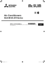 Предварительный просмотр 1 страницы Mitsubishi Electric Mr.Slim SUZ-M-VA-ER Series Installation Manual