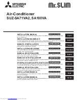 Mitsubishi Electric Mr. SLIM SUZ-SA100VA Installation Manual предпросмотр