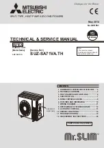 Предварительный просмотр 1 страницы Mitsubishi Electric Mr. Slim SUZ-SA71VA Technical & Service Manual