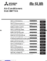 Mitsubishi Electric Mr. Slim SUZ-SM71VA Installation Manual предпросмотр