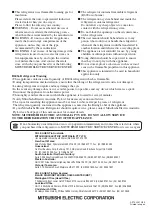 Предварительный просмотр 40 страницы Mitsubishi Electric MR-WX627Z Operating Instructions Manual