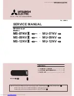 Mitsubishi Electric MS-07NV II-E1 WH Service Manual предпросмотр