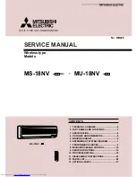 Предварительный просмотр 1 страницы Mitsubishi Electric MS-18NV Service Manual