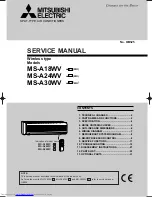 Mitsubishi Electric MS-A18WV Service Manual предпросмотр