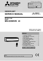 Предварительный просмотр 1 страницы Mitsubishi Electric MS-GD80VB-E1 Service Manual