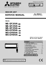 Предварительный просмотр 1 страницы Mitsubishi Electric MS-GF20VA-E1 Service Manual