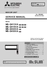 Mitsubishi Electric MS-GH13VA Service Manual предпросмотр