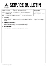 Предварительный просмотр 1 страницы Mitsubishi Electric MSB-20EXML35-501 Service Bulletin