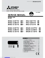 Предварительный просмотр 1 страницы Mitsubishi Electric MSC-C07TV Service Manual