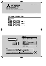 Mitsubishi Electric MSC-GA20VB-E1 Service Manual предпросмотр