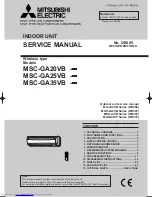 Предварительный просмотр 1 страницы Mitsubishi Electric MSC-GA20VB Service Manual