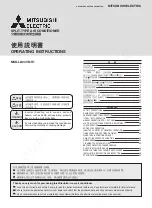 Предварительный просмотр 1 страницы Mitsubishi Electric MSD-LD23VD-H1 Operating Instructions Manual