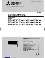 Mitsubishi Electric MSH-XV07UV Service Manual предпросмотр