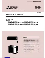 Предварительный просмотр 1 страницы Mitsubishi Electric MSZ-A09RV-E1 Service Manual