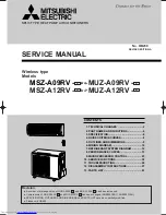 Предварительный просмотр 1 страницы Mitsubishi Electric MSZ-A09RV Service Manual