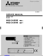 Mitsubishi Electric MSZ-CA25VB Service Manual предпросмотр