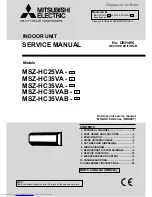 Mitsubishi Electric MSZ-HC25VA Service Manual предпросмотр