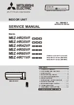 Предварительный просмотр 1 страницы Mitsubishi Electric MSZ-HR25VF - E1 Service Manual