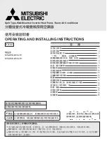 Mitsubishi Electric MSZ-WG20VA-H1 Operating And Installing Instructions предпросмотр