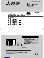 Mitsubishi Electric MU-A07YV Service Manual предпросмотр