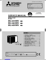 Mitsubishi Electric MU-A18WV Service Manual предпросмотр