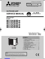 Mitsubishi Electric MU-GA20VB-E1 Service Manual предпросмотр