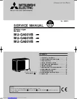 Preview for 1 page of Mitsubishi Electric MU-GA50VB Service Manual